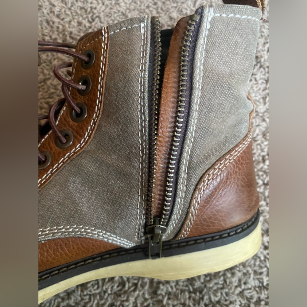 Men’s Crevo Lace Up Moc Toe Rigsby Boot in Caramel, size 9 - Picture 5 of 9